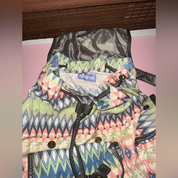 Claire's Multicolor Patterned Backpack - Picture 5 of 6